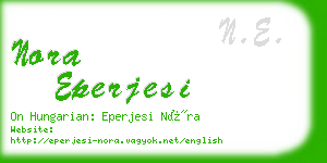 nora eperjesi business card